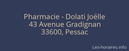 Pharmacie - Dolati Joëlle