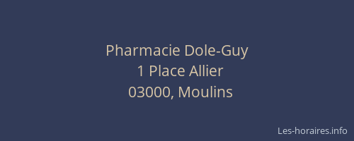 Pharmacie Dole-Guy