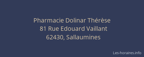 Pharmacie Dolinar Thérèse