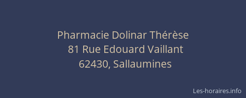 Pharmacie Dolinar Th&eacute;r&egrave;se