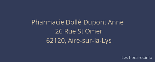 Pharmacie Doll&eacute;-Dupont Anne