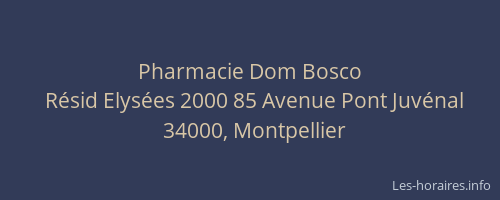 Pharmacie Dom Bosco
