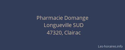 Pharmacie Domange