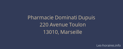 Pharmacie Dominati Dupuis