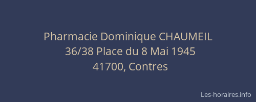 Pharmacie Dominique CHAUMEIL