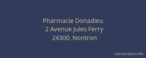 Pharmacie Donadieu