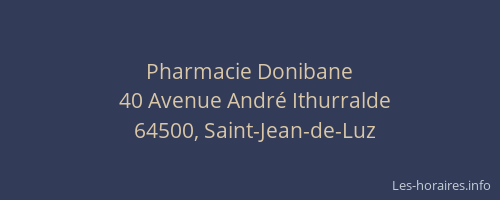Pharmacie Donibane