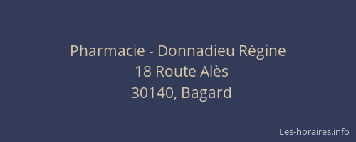 Pharmacie - Donnadieu R&eacute;gine