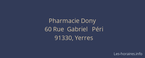 Pharmacie Dony