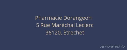 Pharmacie Dorangeon