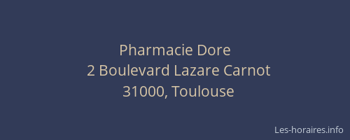 Pharmacie Dore