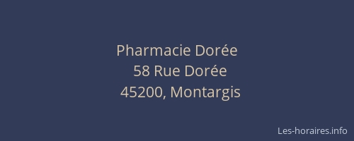 Pharmacie Dor&eacute;e