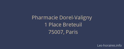 Pharmacie Dorel-Valigny