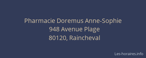 Pharmacie Doremus Anne-Sophie
