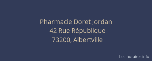 Pharmacie Doret Jordan
