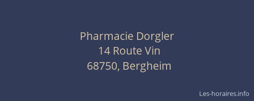 Pharmacie Dorgler
