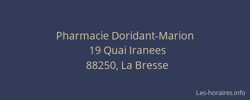 Pharmacie Doridant-Marion