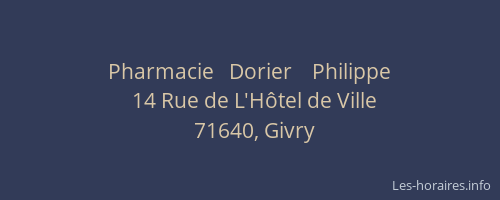 Pharmacie   Dorier    Philippe