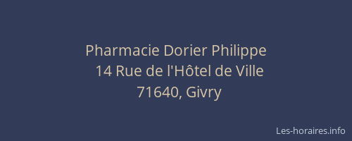 Pharmacie Dorier Philippe