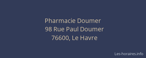 Pharmacie Doumer