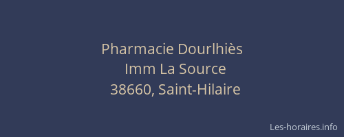 Pharmacie Dourlhiès