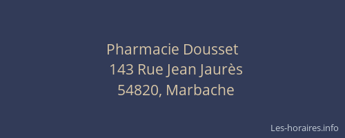 Pharmacie Dousset