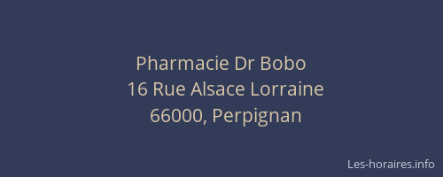 Pharmacie Dr Bobo