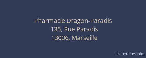 Pharmacie Dragon-Paradis