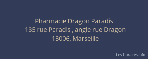 Pharmacie Dragon Paradis