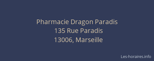Pharmacie Dragon Paradis