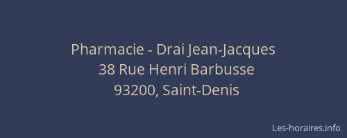 Pharmacie - Drai Jean-Jacques