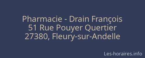 Pharmacie - Drain François