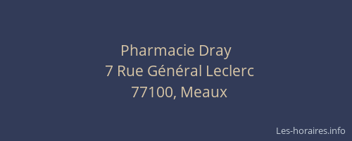 Pharmacie Dray