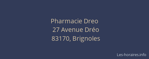 Pharmacie Dreo