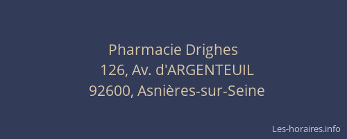 Pharmacie Drighes