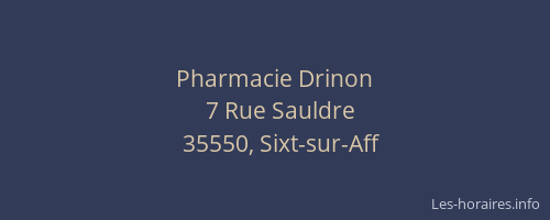 Pharmacie Drinon