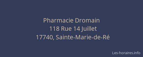 Pharmacie Dromain