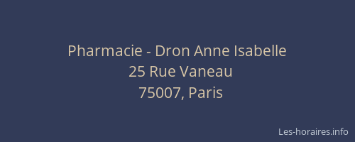 Pharmacie - Dron Anne Isabelle