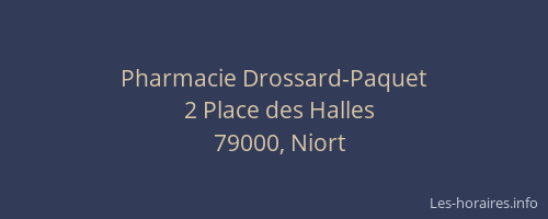 Pharmacie Drossard-Paquet