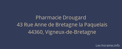 Pharmacie Drougard