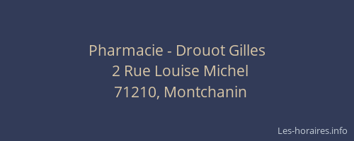 Pharmacie - Drouot Gilles