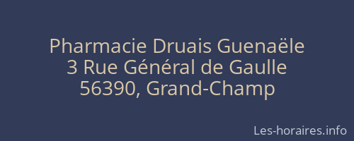 Pharmacie Druais Guenaële