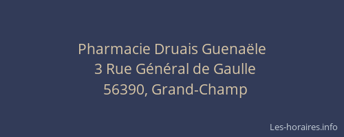 Pharmacie Druais Guenaële