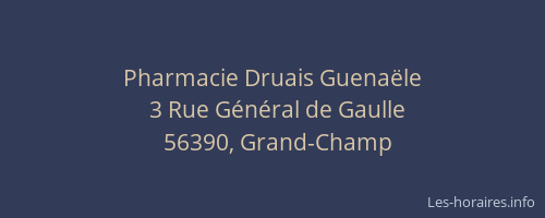 Pharmacie Druais Guena&euml;le