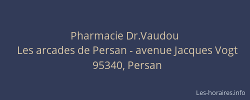 Pharmacie Dr.Vaudou