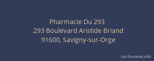 Pharmacie Du 293