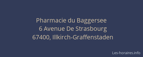 Pharmacie du Baggersee