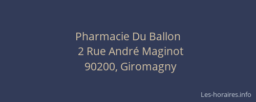 Pharmacie Du Ballon