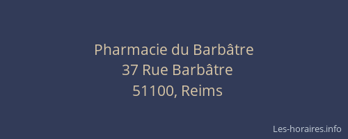 Pharmacie du Barbâtre