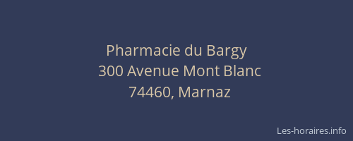 Pharmacie du Bargy